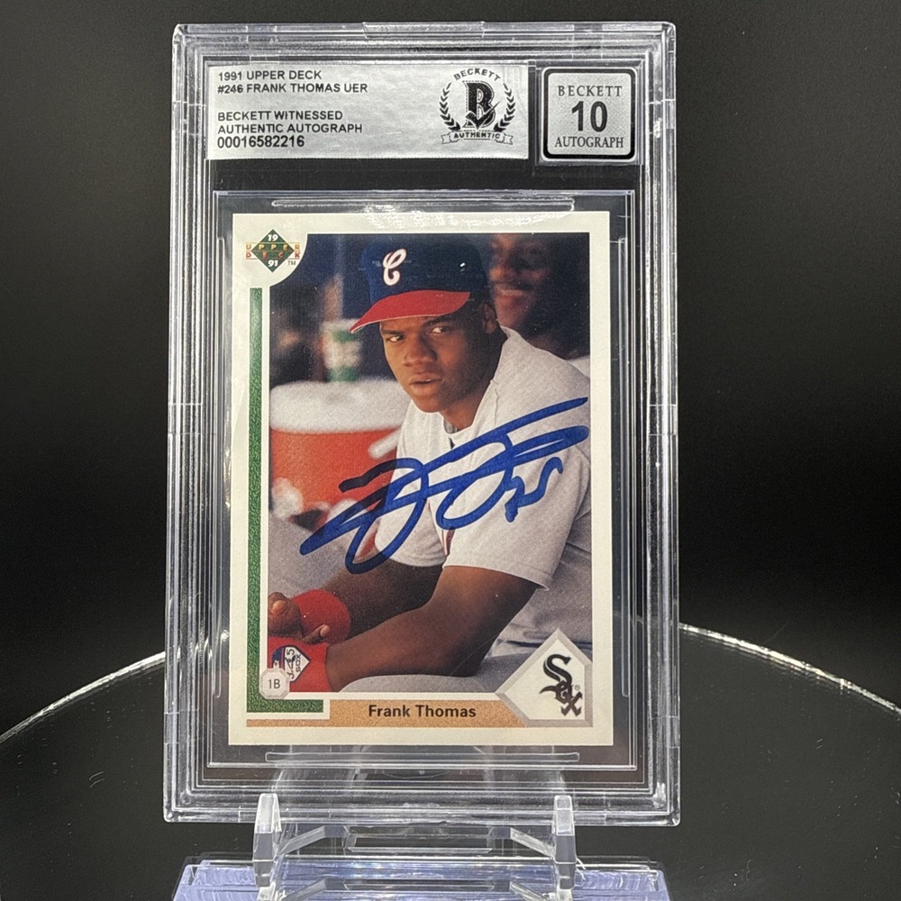 FRANK THOMAS Signed 1991 Upper Deck #246 Chicago White Sox HOF PSA Cert AUTO 10